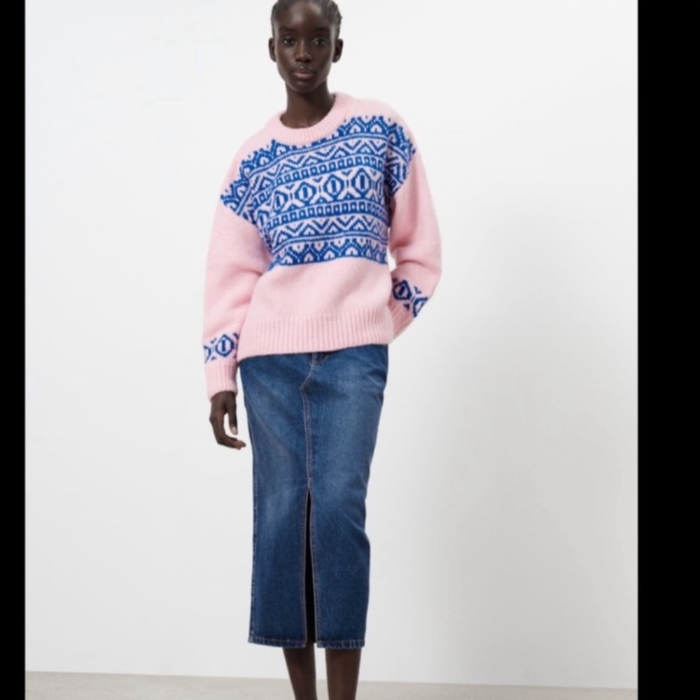NWT - ZARA BUBBLE GUM PINK SWEATER